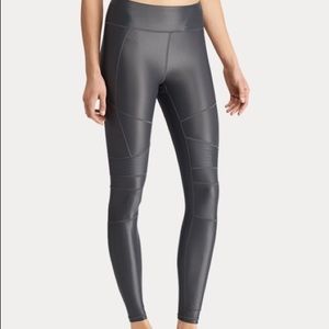 POLO RALPH LAUREN NWOT Gray Gloss Moto Legging